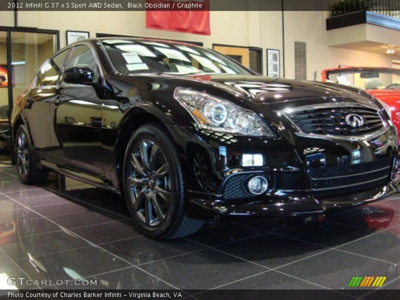 Black Obsidian / Graphite 2012 Infiniti G 37 x S Sport AWD Sedan