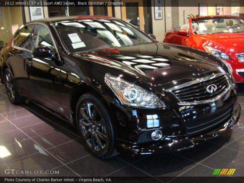 Black Obsidian / Graphite 2012 Infiniti G 37 x S Sport AWD Sedan