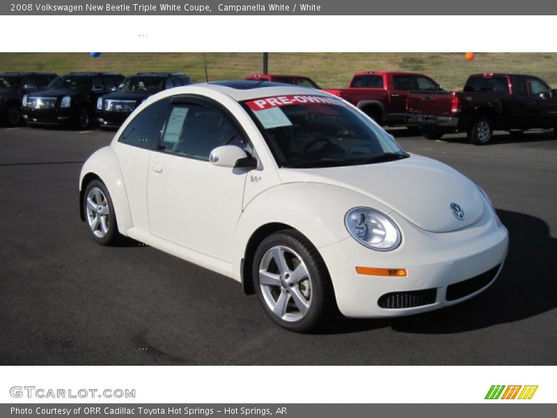 Front 3/4 View of 2008 New Beetle Triple White Coupe