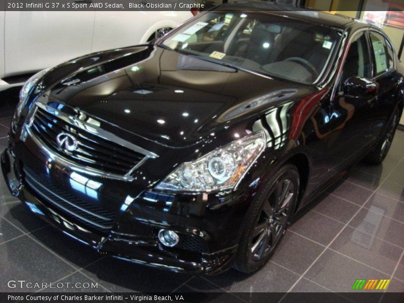 Black Obsidian / Graphite 2012 Infiniti G 37 x S Sport AWD Sedan
