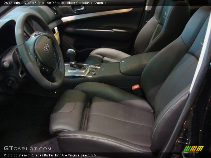 Black Obsidian / Graphite 2012 Infiniti G 37 x S Sport AWD Sedan