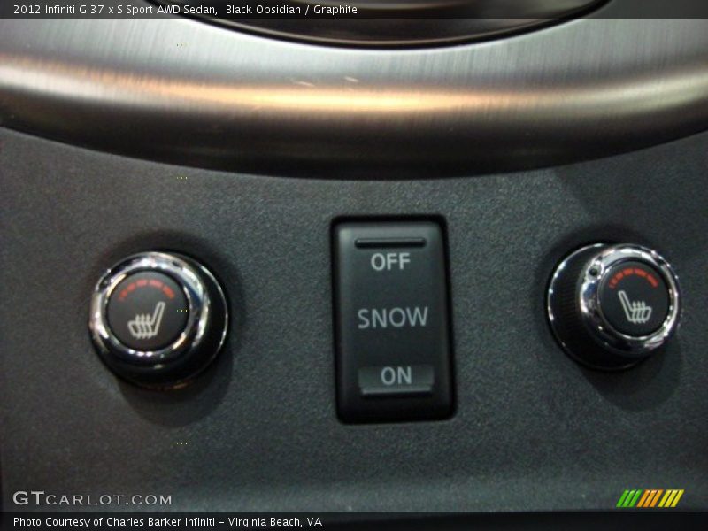 Controls of 2012 G 37 x S Sport AWD Sedan
