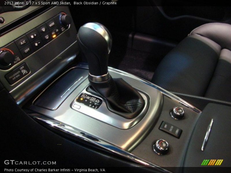  2012 G 37 x S Sport AWD Sedan 7 Speed Automatic Shifter