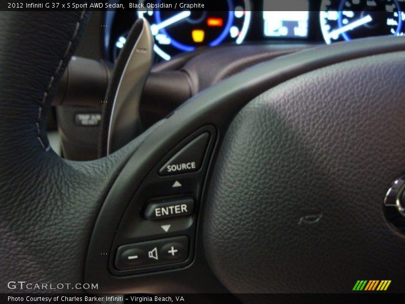 Controls of 2012 G 37 x S Sport AWD Sedan