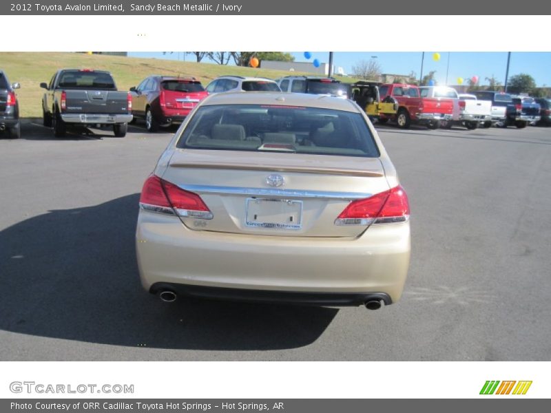 Sandy Beach Metallic / Ivory 2012 Toyota Avalon Limited
