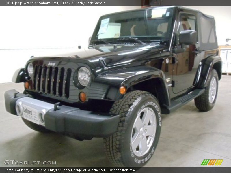 Black / Black/Dark Saddle 2011 Jeep Wrangler Sahara 4x4