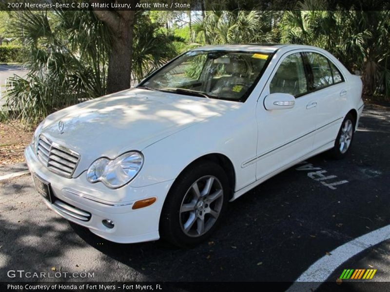 Arctic White / Stone 2007 Mercedes-Benz C 280 4Matic Luxury