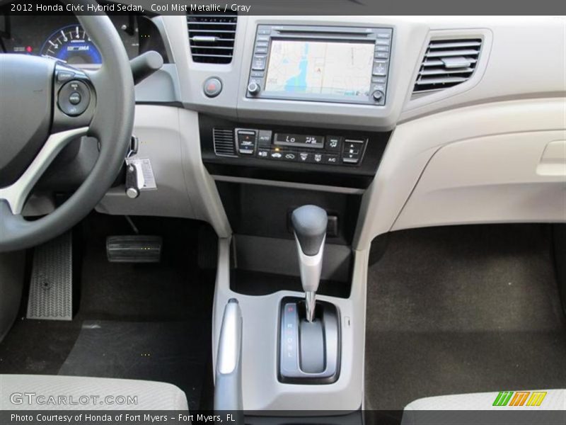 Cool Mist Metallic / Gray 2012 Honda Civic Hybrid Sedan