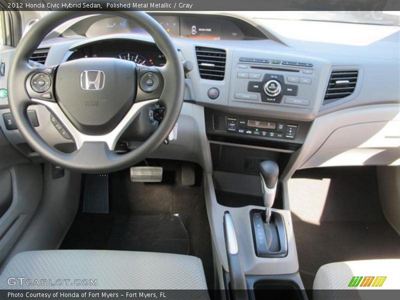 Polished Metal Metallic / Gray 2012 Honda Civic Hybrid Sedan