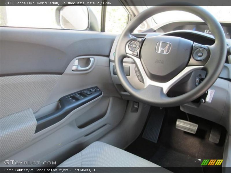 Polished Metal Metallic / Gray 2012 Honda Civic Hybrid Sedan