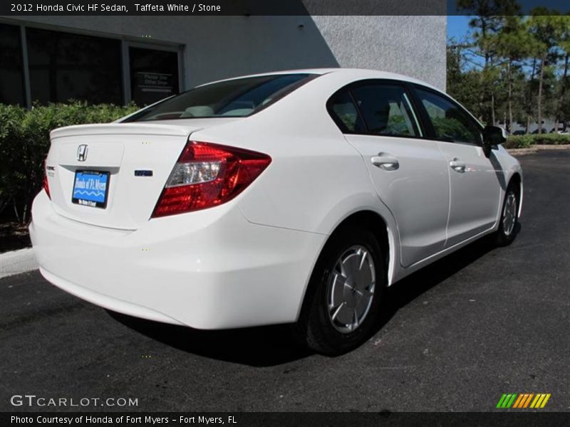 Taffeta White / Stone 2012 Honda Civic HF Sedan