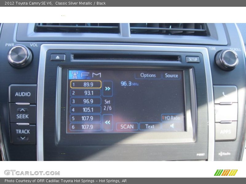 Classic Silver Metallic / Black 2012 Toyota Camry SE V6