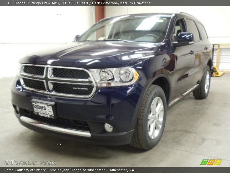 True Blue Pearl / Dark Graystone/Medium Graystone 2012 Dodge Durango Crew AWD