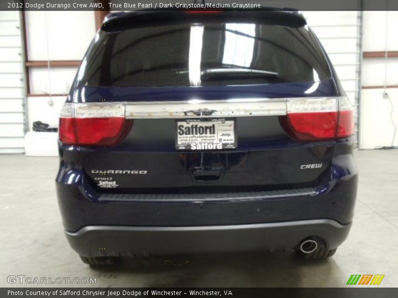 True Blue Pearl / Dark Graystone/Medium Graystone 2012 Dodge Durango Crew AWD