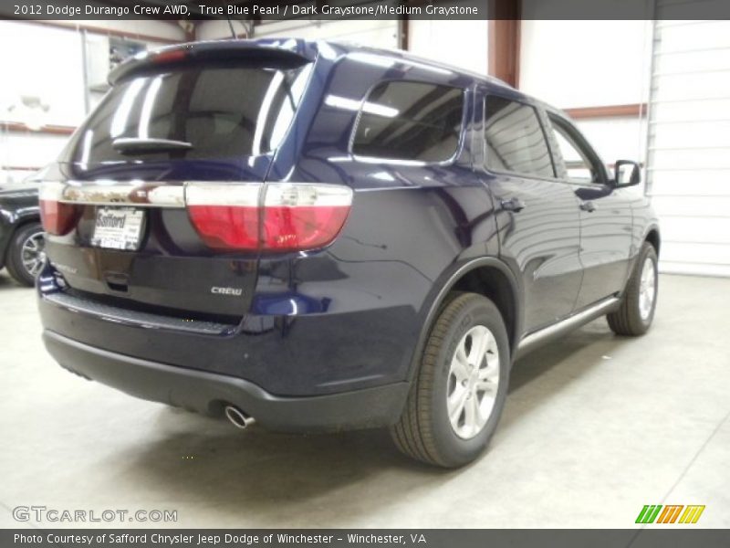 True Blue Pearl / Dark Graystone/Medium Graystone 2012 Dodge Durango Crew AWD