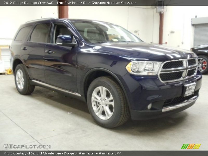 True Blue Pearl / Dark Graystone/Medium Graystone 2012 Dodge Durango Crew AWD