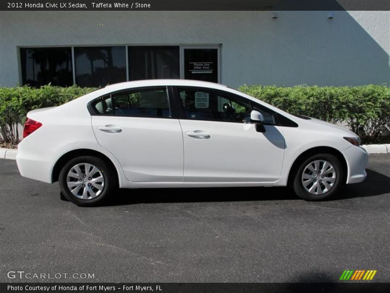 Taffeta White / Stone 2012 Honda Civic LX Sedan