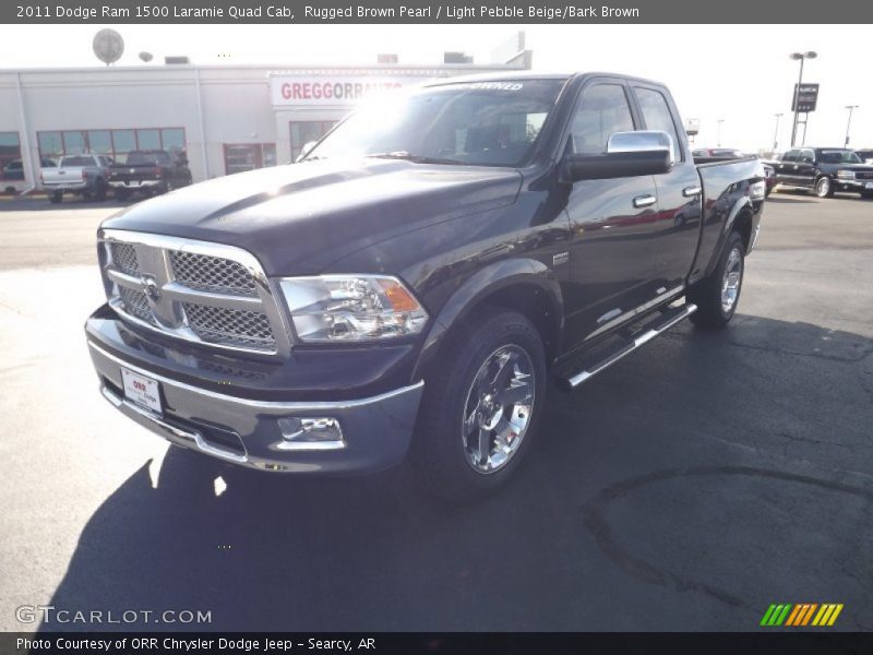 Rugged Brown Pearl / Light Pebble Beige/Bark Brown 2011 Dodge Ram 1500 Laramie Quad Cab
