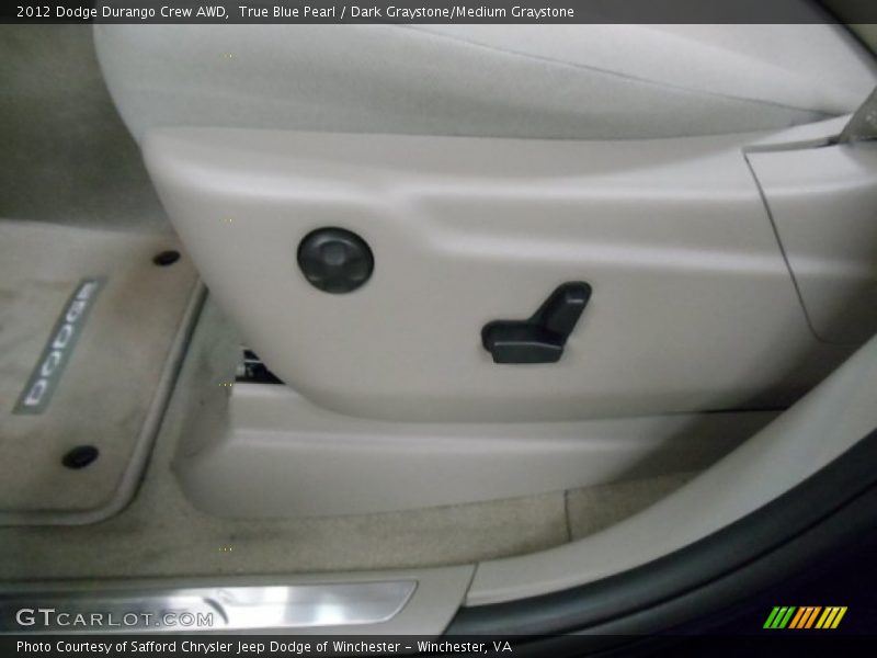 True Blue Pearl / Dark Graystone/Medium Graystone 2012 Dodge Durango Crew AWD