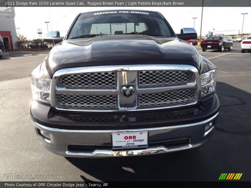Rugged Brown Pearl / Light Pebble Beige/Bark Brown 2011 Dodge Ram 1500 Laramie Quad Cab