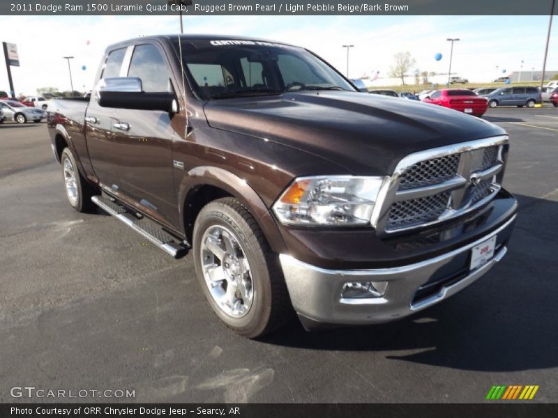 Rugged Brown Pearl / Light Pebble Beige/Bark Brown 2011 Dodge Ram 1500 Laramie Quad Cab
