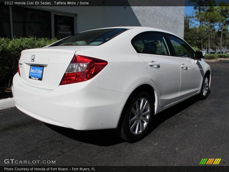 Taffeta White / Stone 2012 Honda Civic EX Sedan