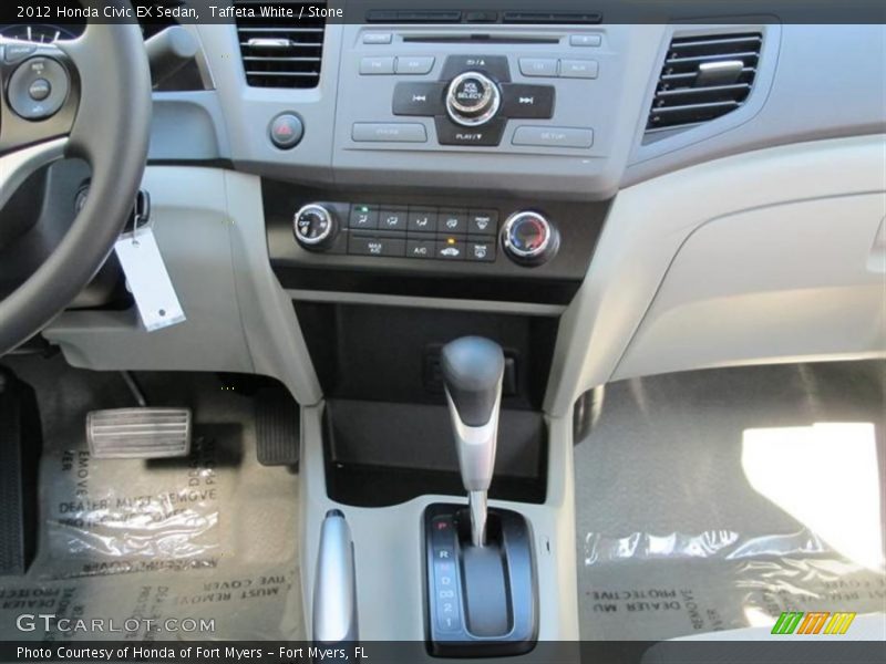 Taffeta White / Stone 2012 Honda Civic EX Sedan