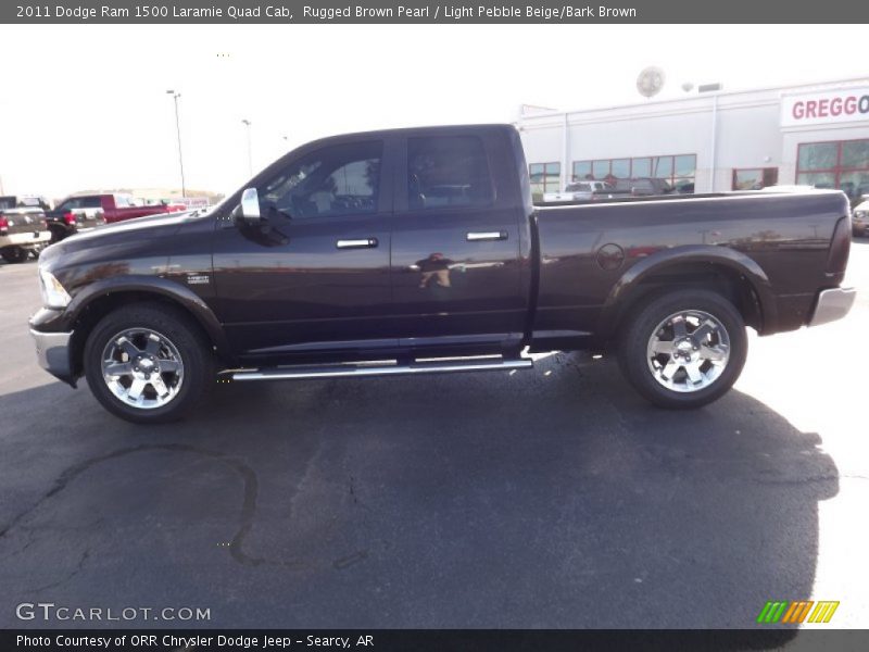 Rugged Brown Pearl / Light Pebble Beige/Bark Brown 2011 Dodge Ram 1500 Laramie Quad Cab