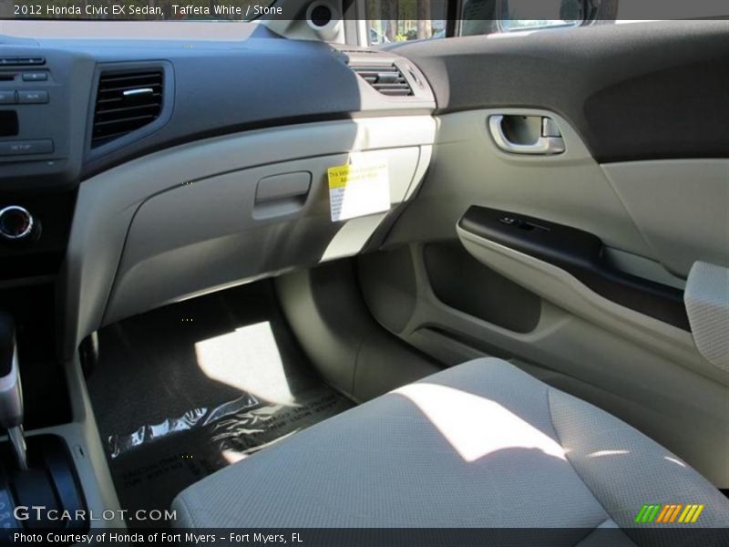 Taffeta White / Stone 2012 Honda Civic EX Sedan