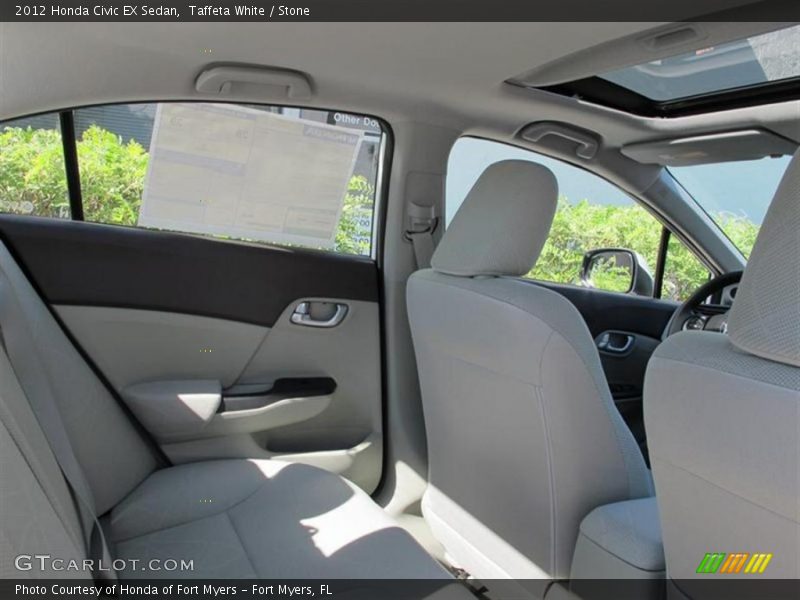 Taffeta White / Stone 2012 Honda Civic EX Sedan