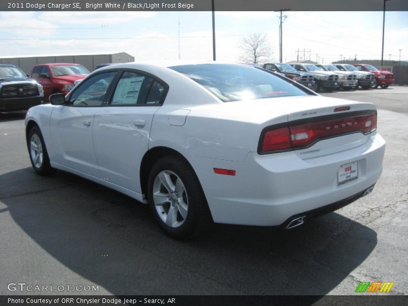 Bright White / Black/Light Frost Beige 2011 Dodge Charger SE