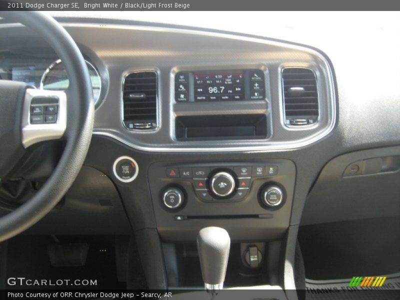 Bright White / Black/Light Frost Beige 2011 Dodge Charger SE