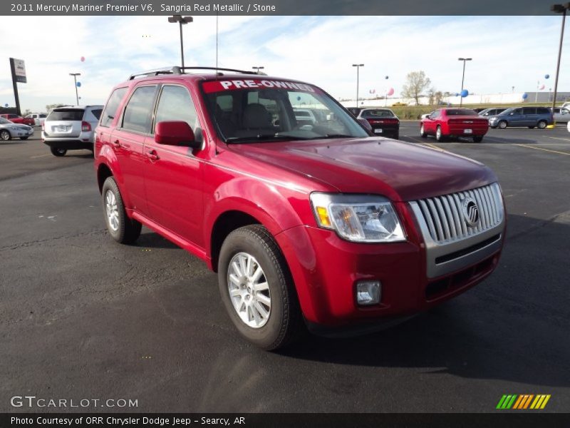 Sangria Red Metallic / Stone 2011 Mercury Mariner Premier V6