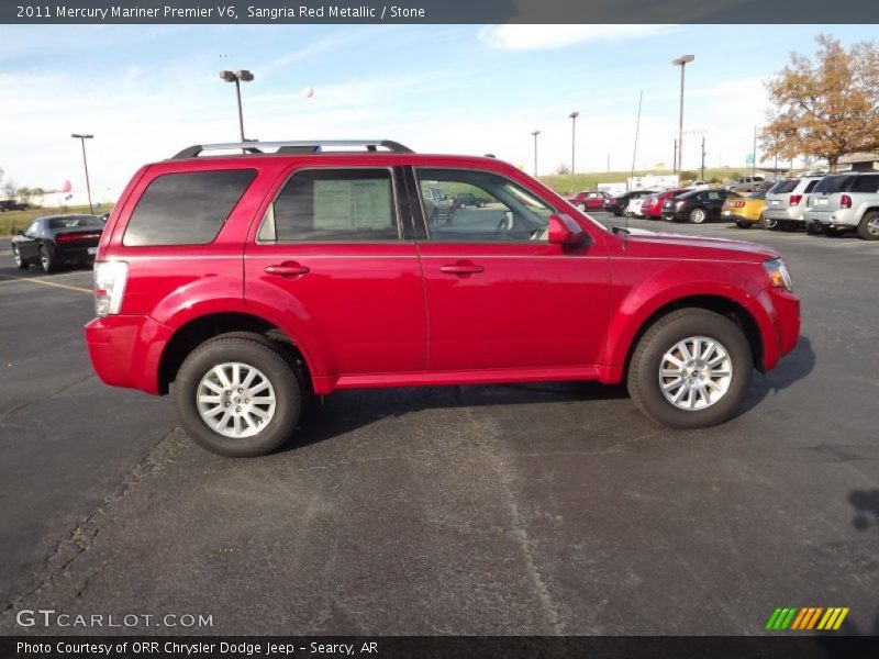 Sangria Red Metallic / Stone 2011 Mercury Mariner Premier V6