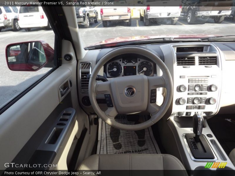 Sangria Red Metallic / Stone 2011 Mercury Mariner Premier V6