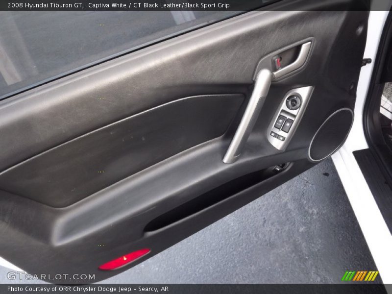 Captiva White / GT Black Leather/Black Sport Grip 2008 Hyundai Tiburon GT