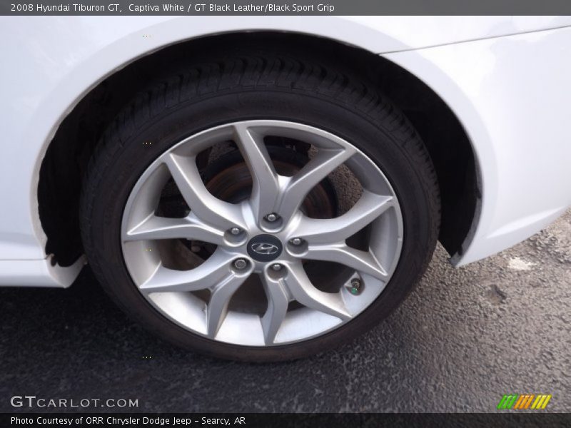 Captiva White / GT Black Leather/Black Sport Grip 2008 Hyundai Tiburon GT