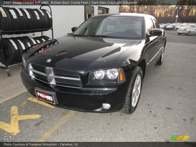 Brilliant Black Crystal Pearl / Dark Slate Gray/Light Graystone 2007 Dodge Charger R/T AWD