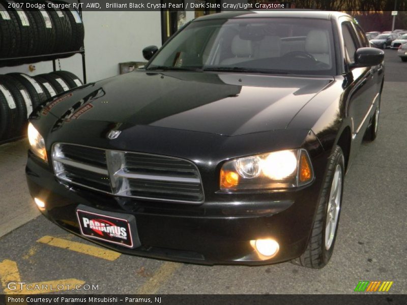 Brilliant Black Crystal Pearl / Dark Slate Gray/Light Graystone 2007 Dodge Charger R/T AWD