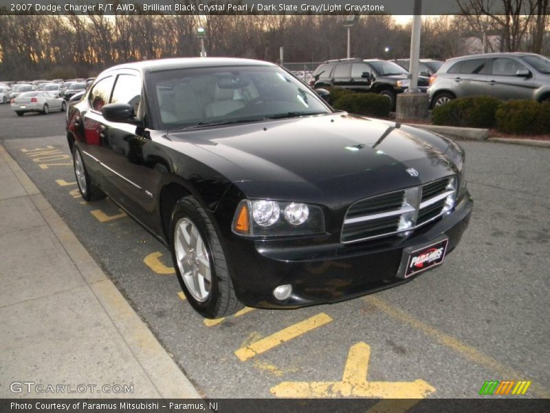 Brilliant Black Crystal Pearl / Dark Slate Gray/Light Graystone 2007 Dodge Charger R/T AWD