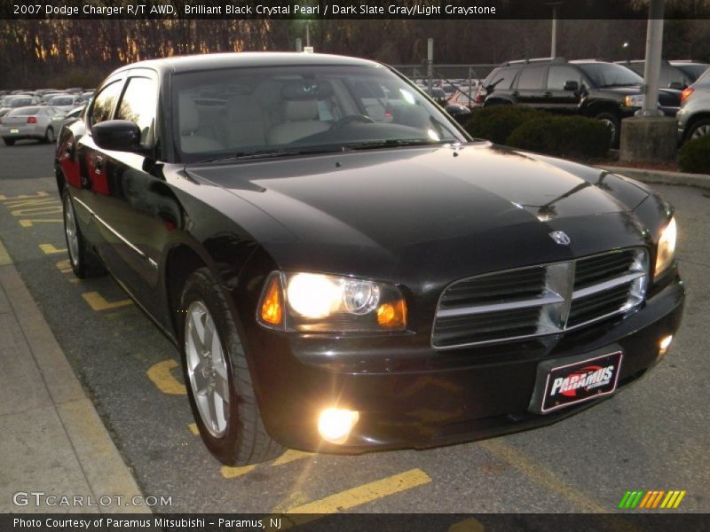 Brilliant Black Crystal Pearl / Dark Slate Gray/Light Graystone 2007 Dodge Charger R/T AWD