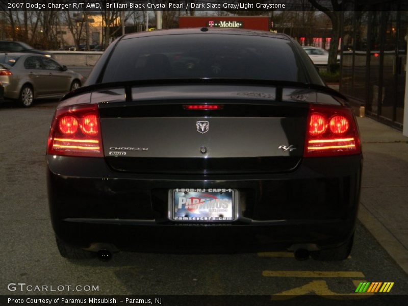 Brilliant Black Crystal Pearl / Dark Slate Gray/Light Graystone 2007 Dodge Charger R/T AWD