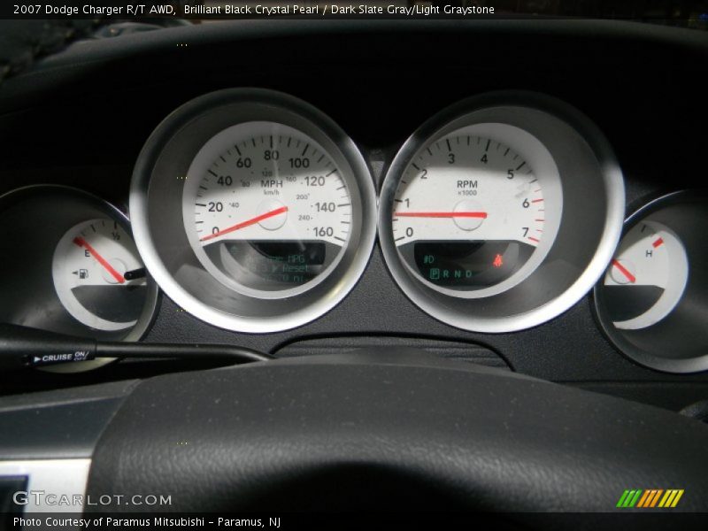 Brilliant Black Crystal Pearl / Dark Slate Gray/Light Graystone 2007 Dodge Charger R/T AWD