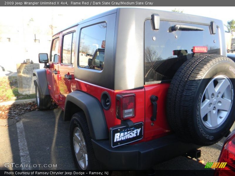 Flame Red / Dark Slate Gray/Medium Slate Gray 2009 Jeep Wrangler Unlimited X 4x4