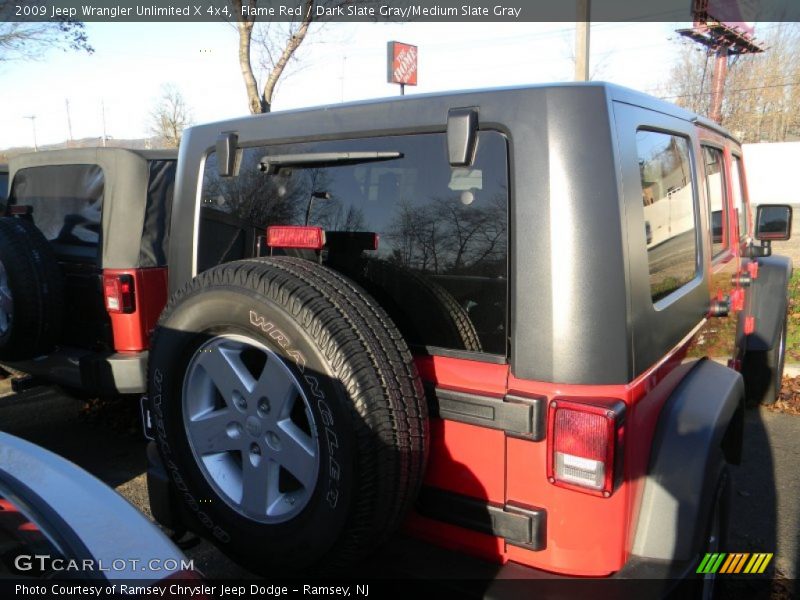 Flame Red / Dark Slate Gray/Medium Slate Gray 2009 Jeep Wrangler Unlimited X 4x4