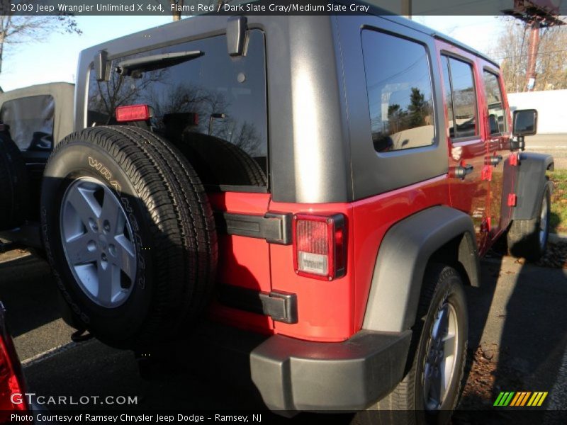 Flame Red / Dark Slate Gray/Medium Slate Gray 2009 Jeep Wrangler Unlimited X 4x4