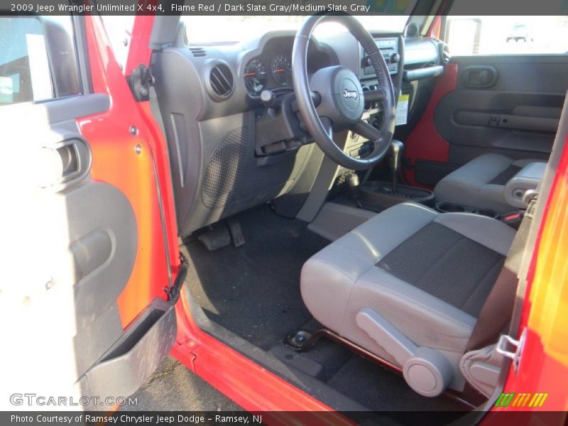 Flame Red / Dark Slate Gray/Medium Slate Gray 2009 Jeep Wrangler Unlimited X 4x4