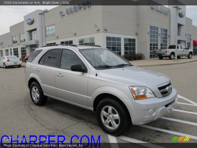 Bright Silver / Gray 2009 Kia Sorento LX 4x4