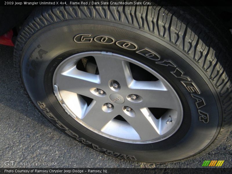 Flame Red / Dark Slate Gray/Medium Slate Gray 2009 Jeep Wrangler Unlimited X 4x4