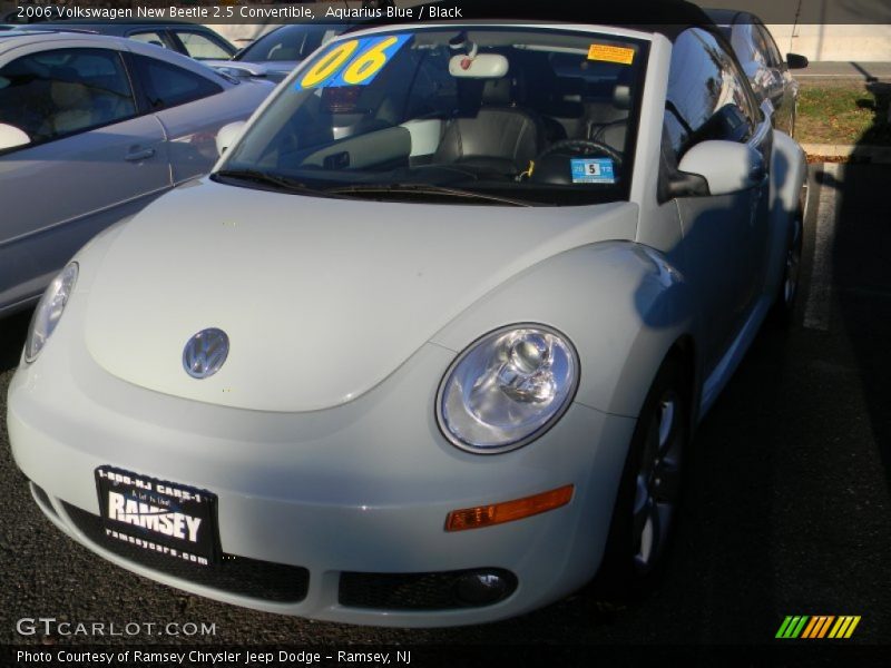 Aquarius Blue / Black 2006 Volkswagen New Beetle 2.5 Convertible